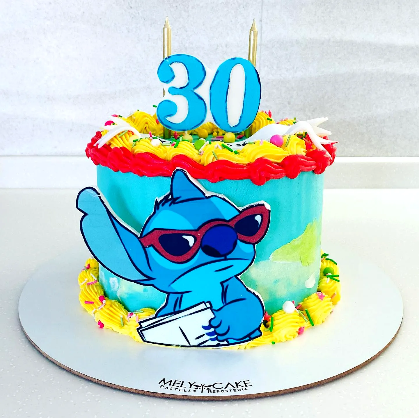Vibrant Stitch Cake Design for a Fun Birthday Celebration