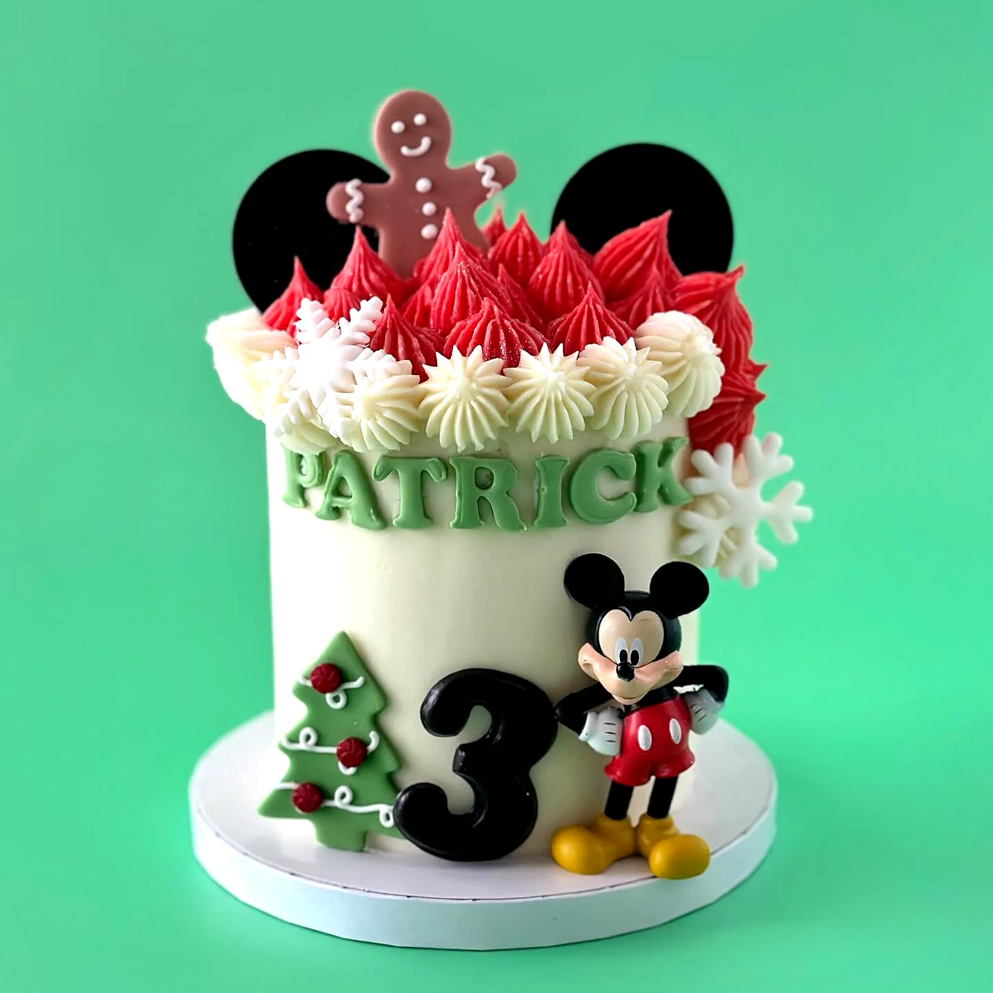 Whimsical Christmas Birthday Cake for a Festive Celebration