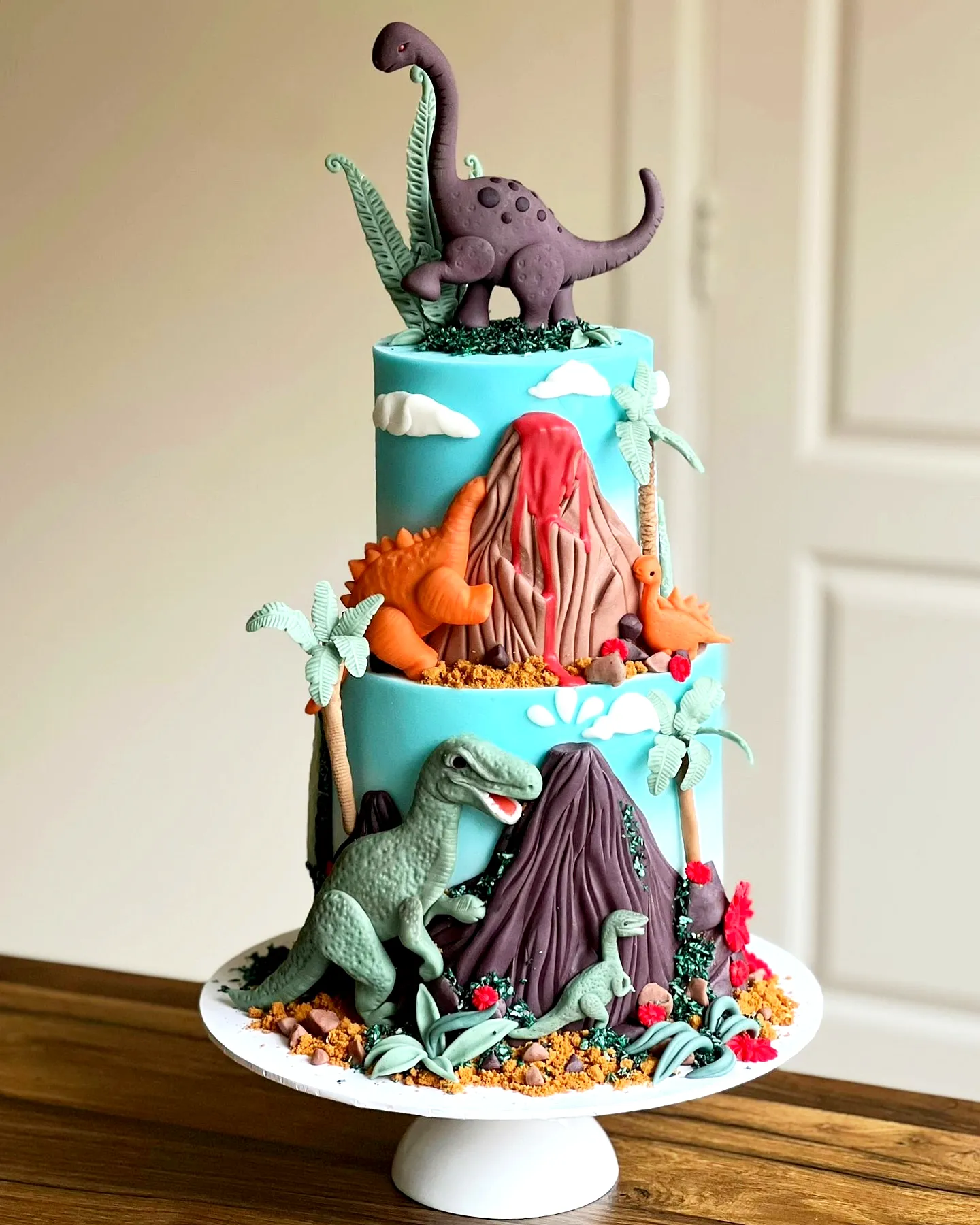 Whimsical Dinosaur Birthday Cake for a Colorful Celebration