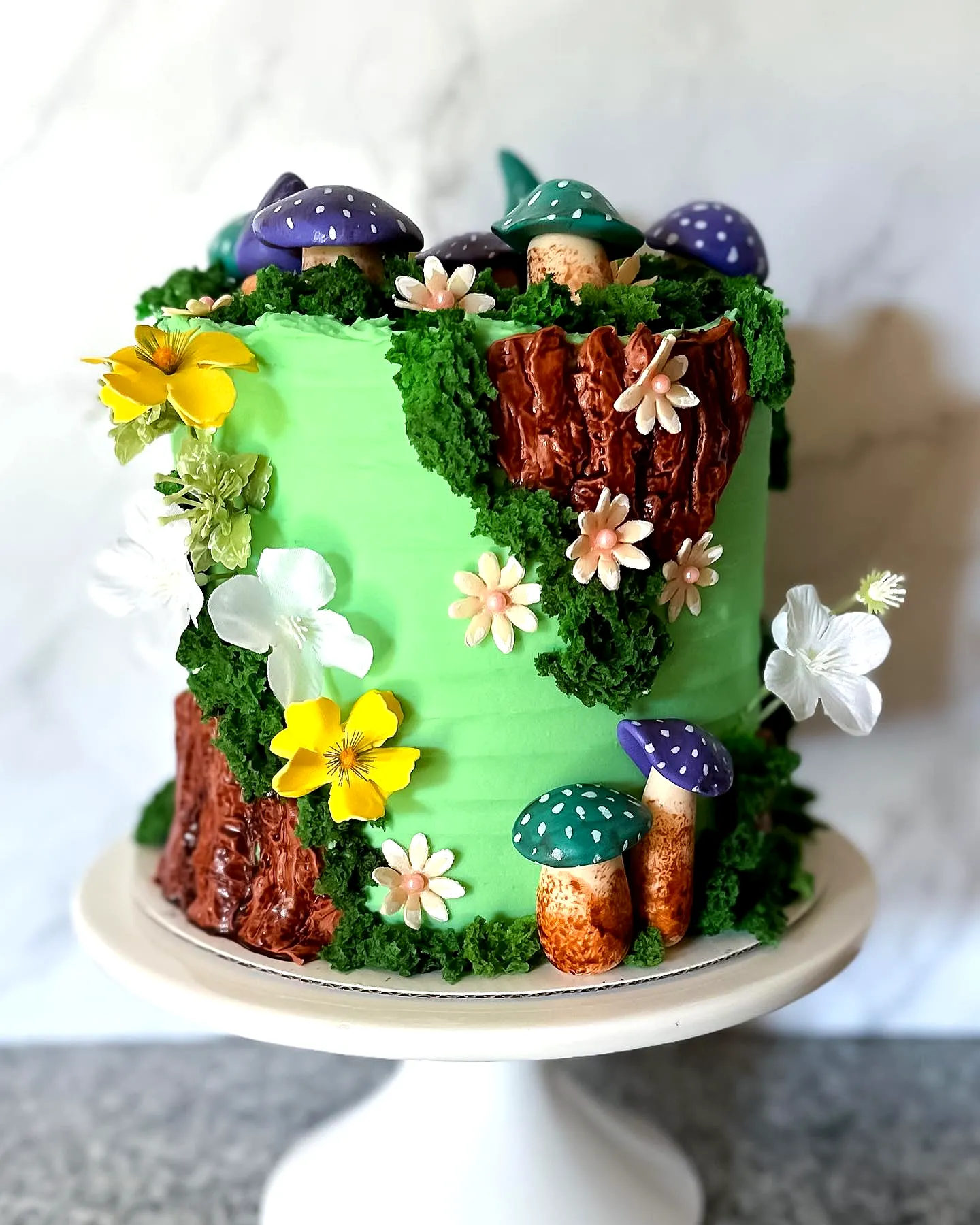 Whimsical Garden Birthday Cake for a Colorful Celebration