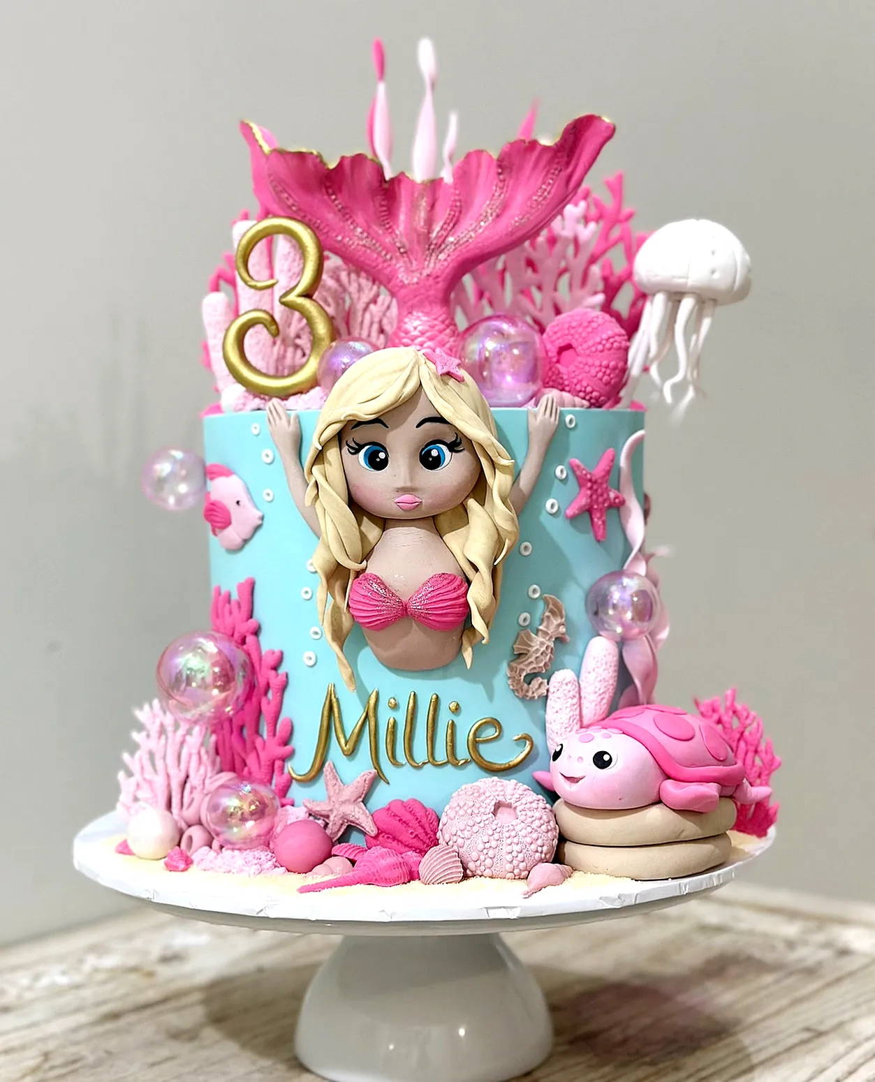 Whimsical Mermaid Birthday Cake for a Fun Underwater Celebration