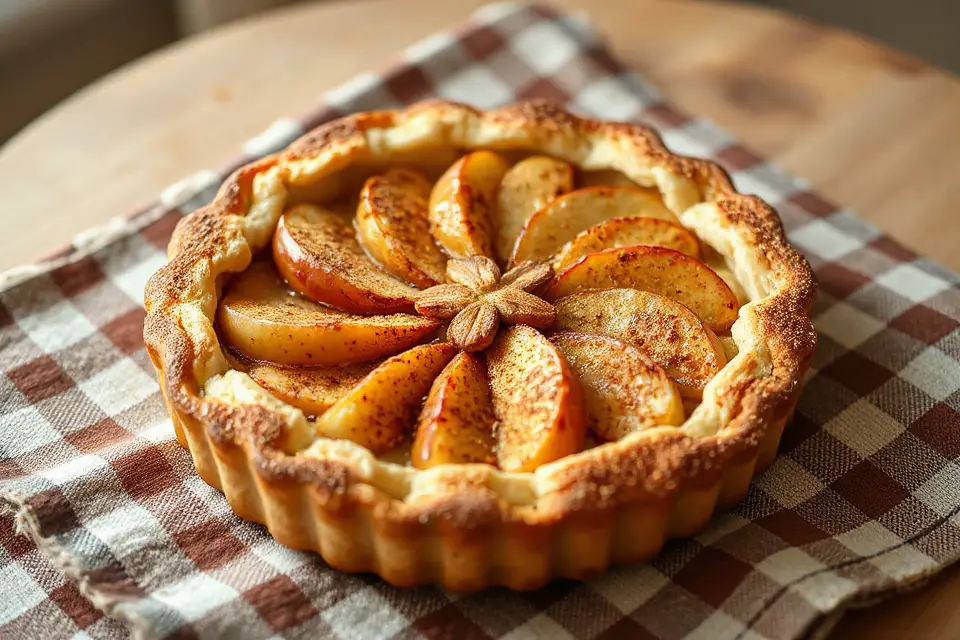 apple tart with cinnamon