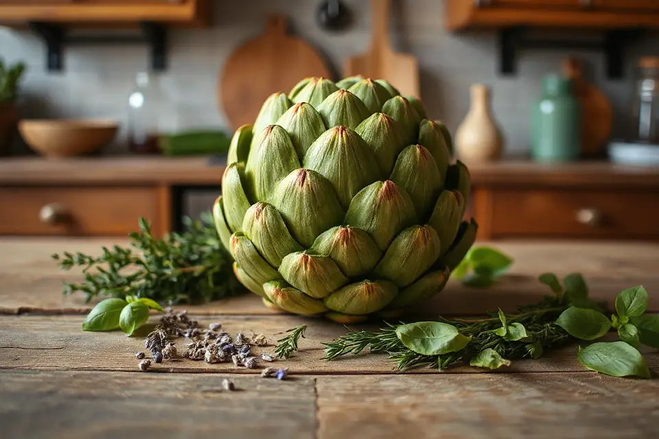 artichokes with culinary herbs