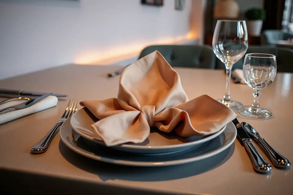 artistic modern napkin fold