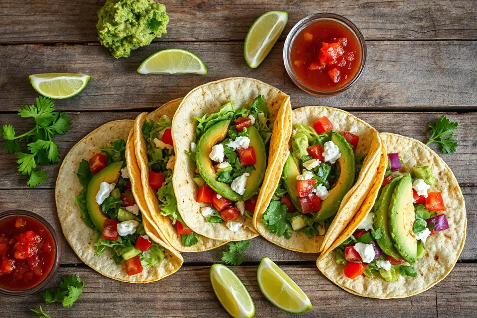 artistic overhead taco photo