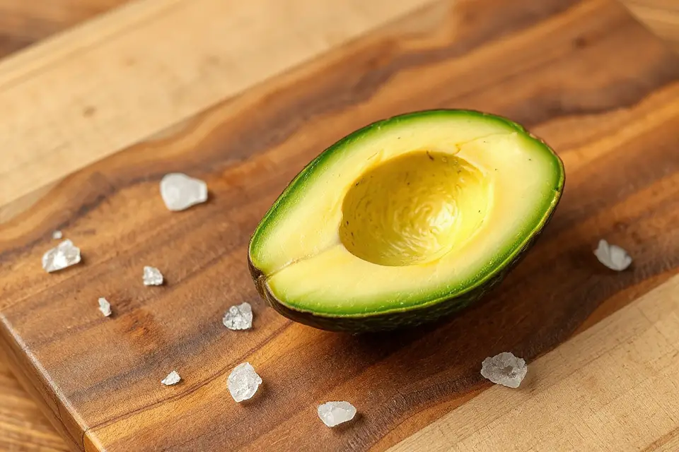 avocado on cutting board