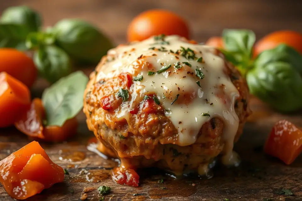 baked meatball cheese topping