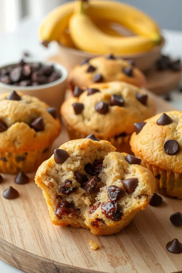 banana chocolate chip muffins