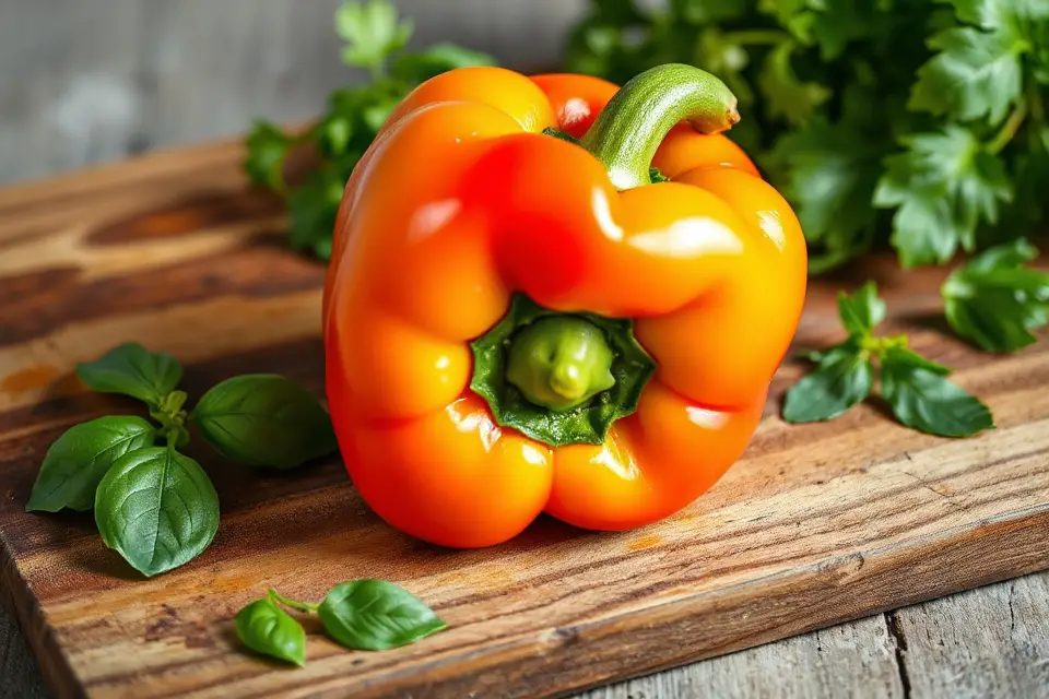 bell pepper with herbs