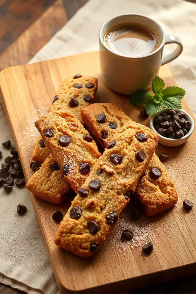 biscotti with chocolate walnuts