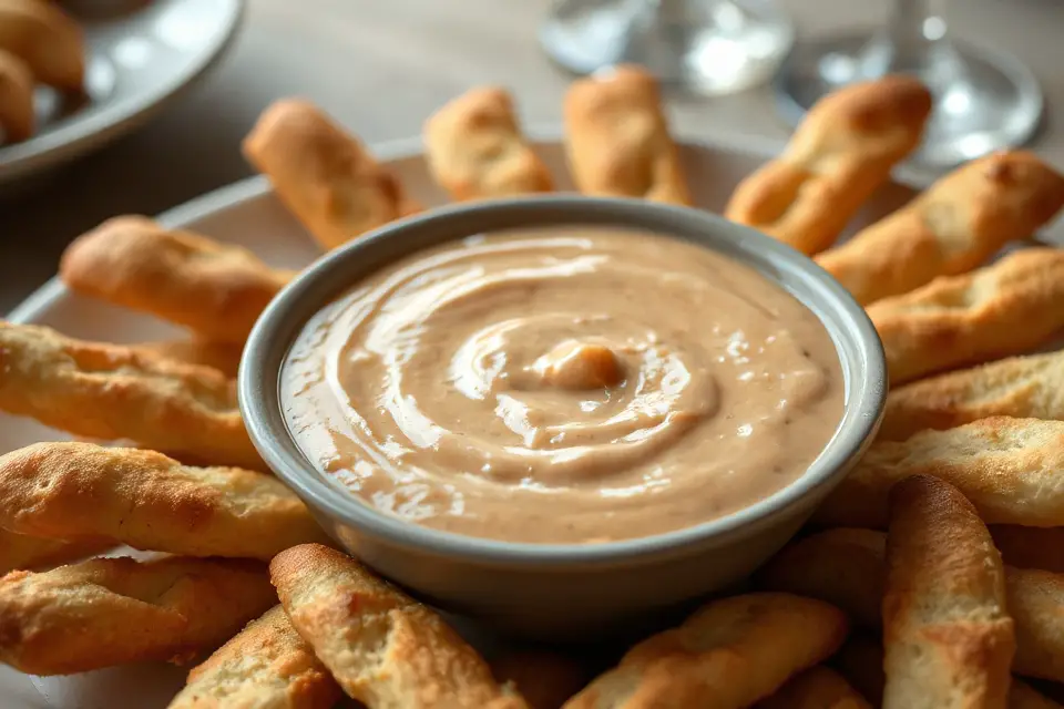 breadstick with dipping sauce