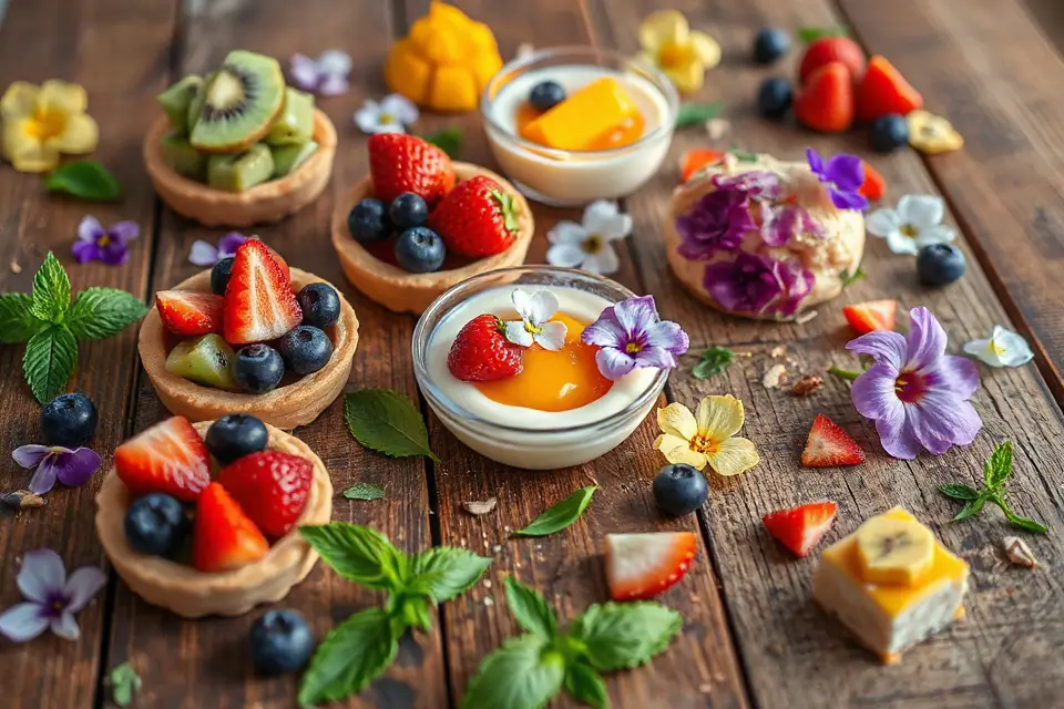 bright fruit dessert photo