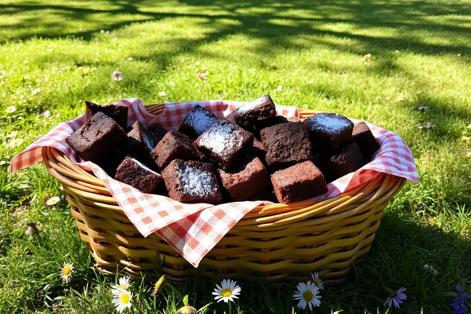 brownies in picnic basket
