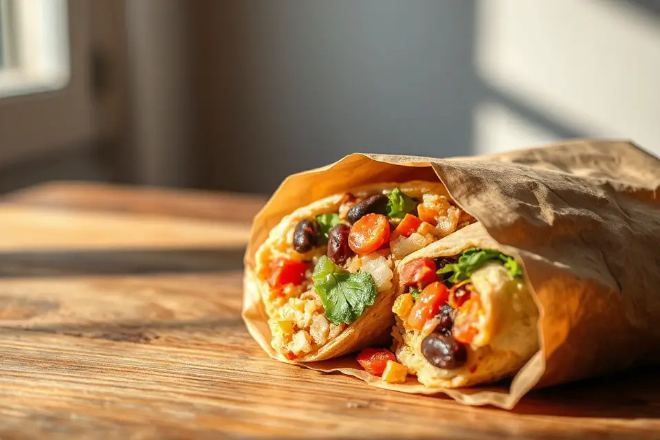 burrito wrapped in parchment