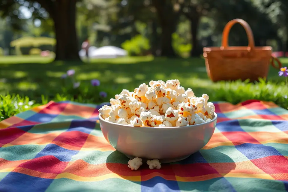 buttery popcorn picnic blanket
