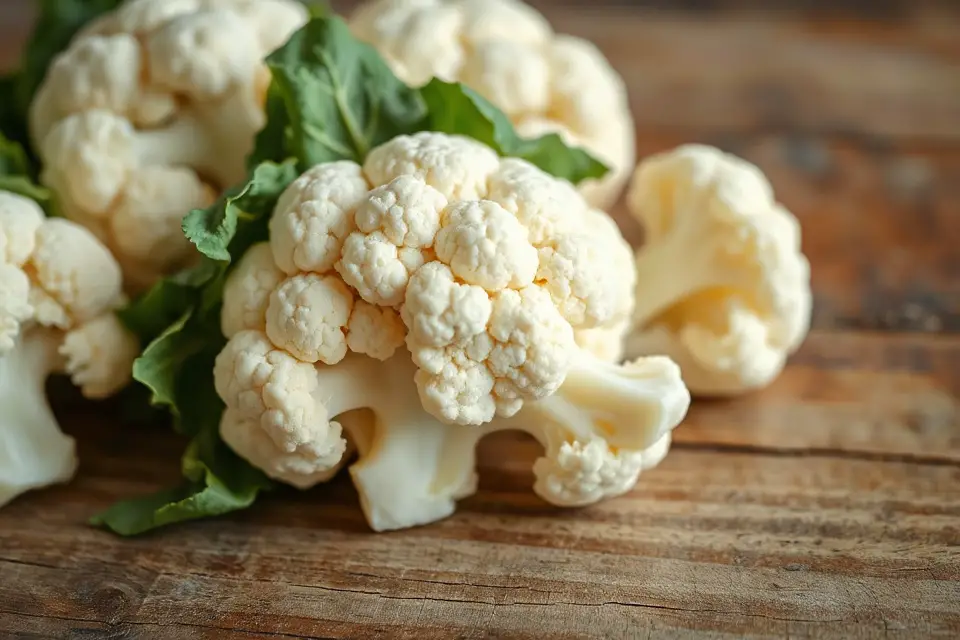cauliflower florets stock photo