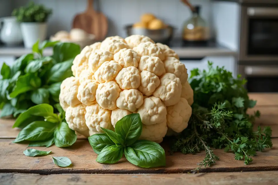 cauliflower with fresh herbs