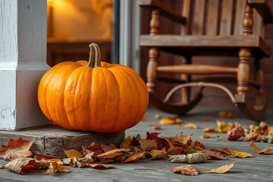 charming pumpkin porch photo