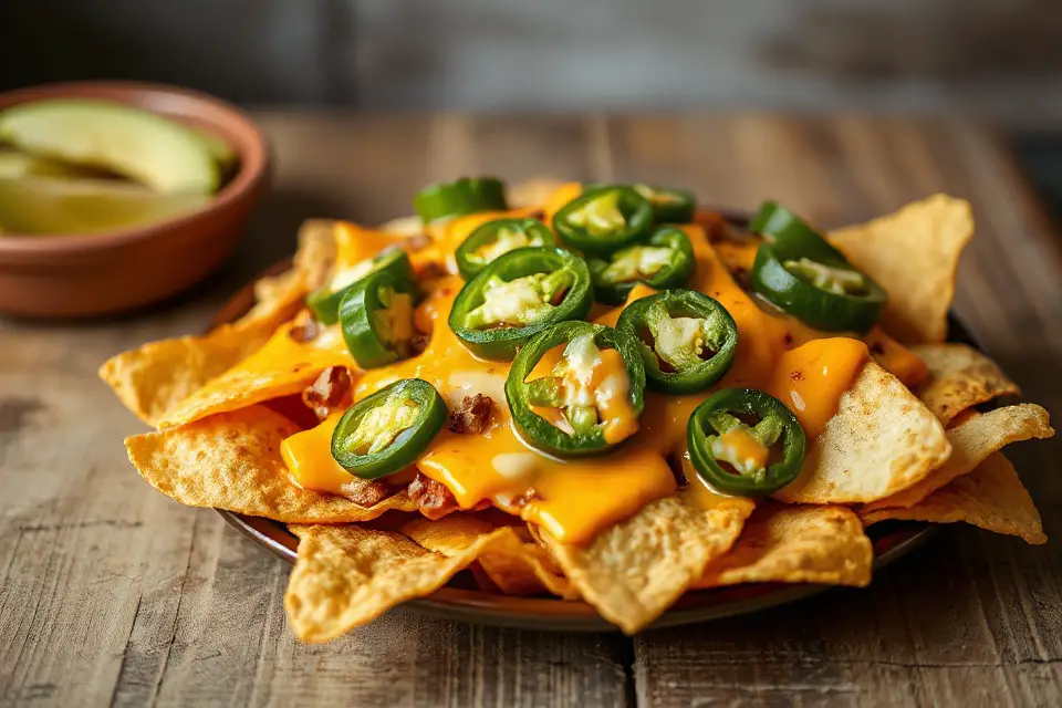 cheesy nachos with jalape os