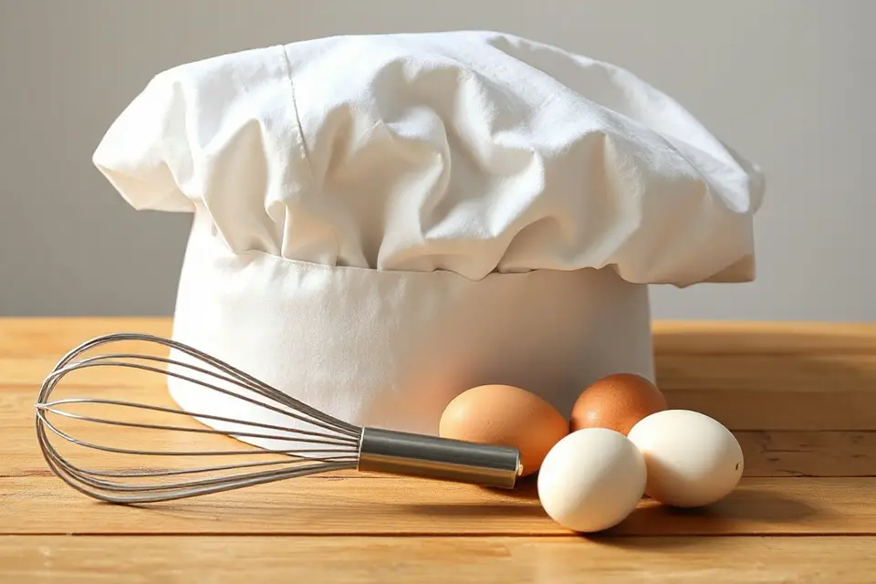 chef hat and whisk