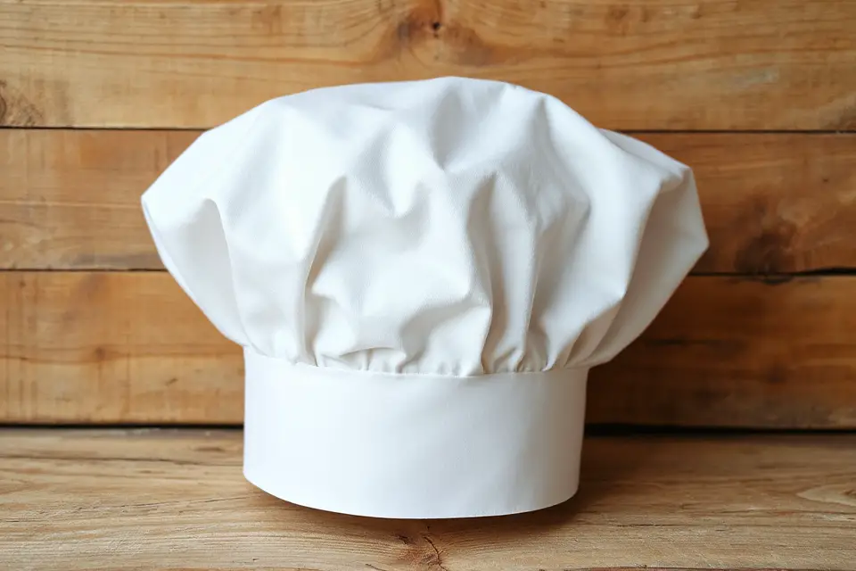 chef hat rustic background