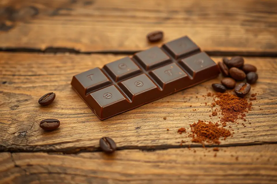 chocolate bar rustic table