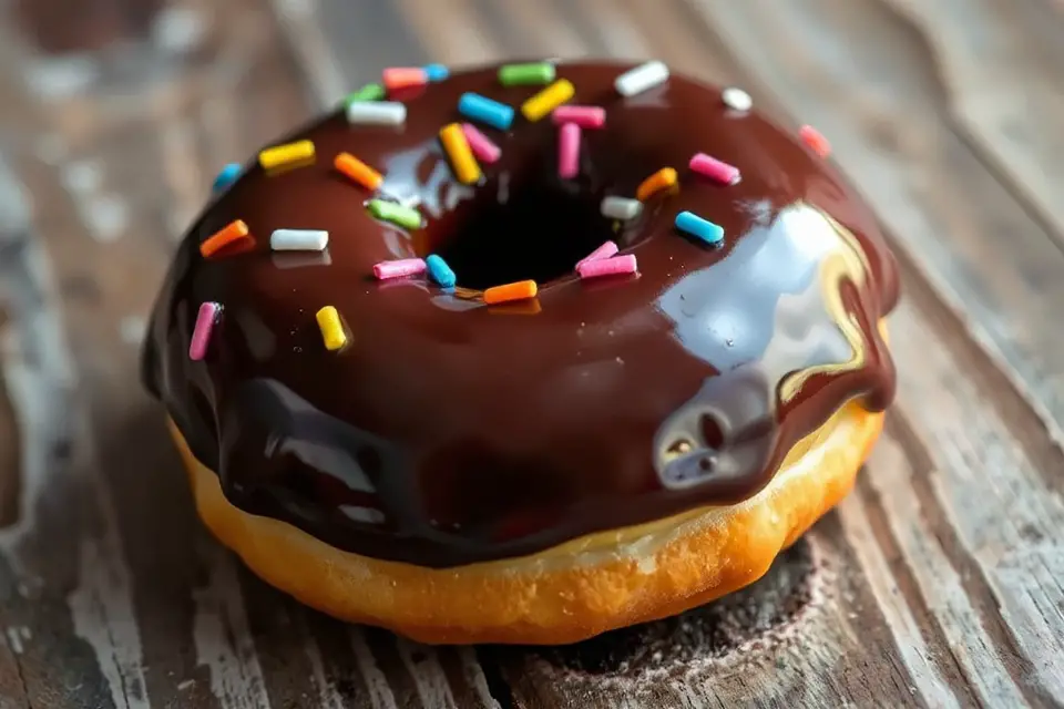 chocolate donut stock photo