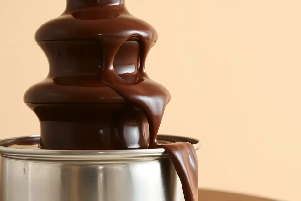 chocolate fountain minimalist photo
