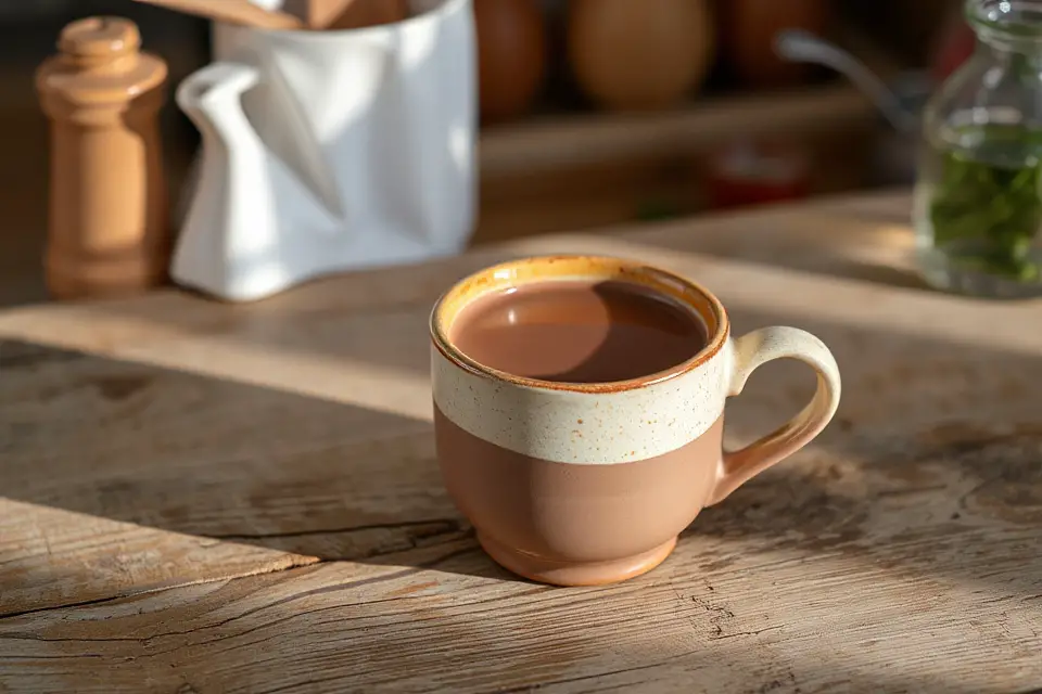 chocolate milk rustic mug