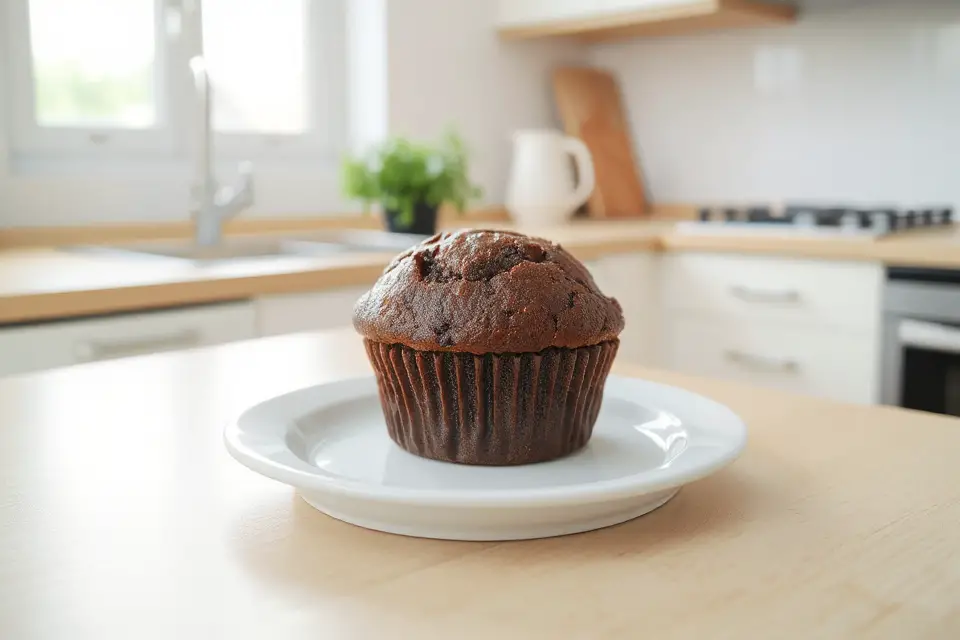 chocolate muffin minimalist kitchen
