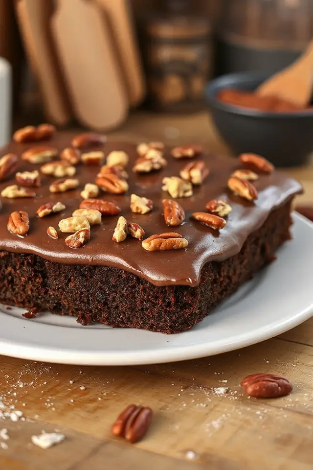 chocolate pecan sheet cake