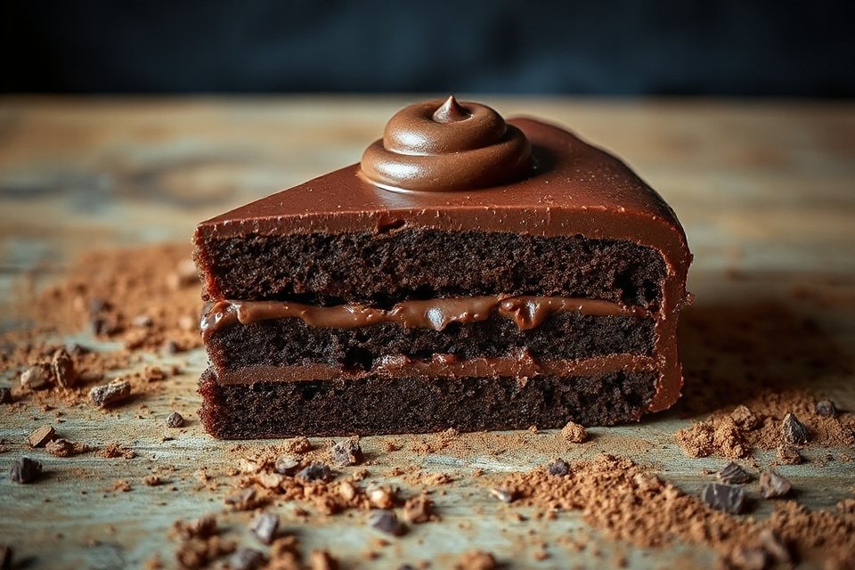 chocolate swirl cake slice