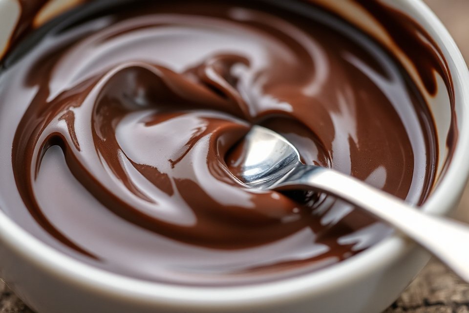 chocolate swirl with spoon