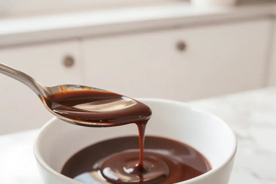 chocolate syrup bowl spoon