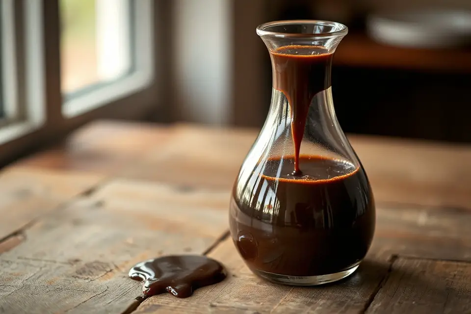 chocolate syrup glass bottle