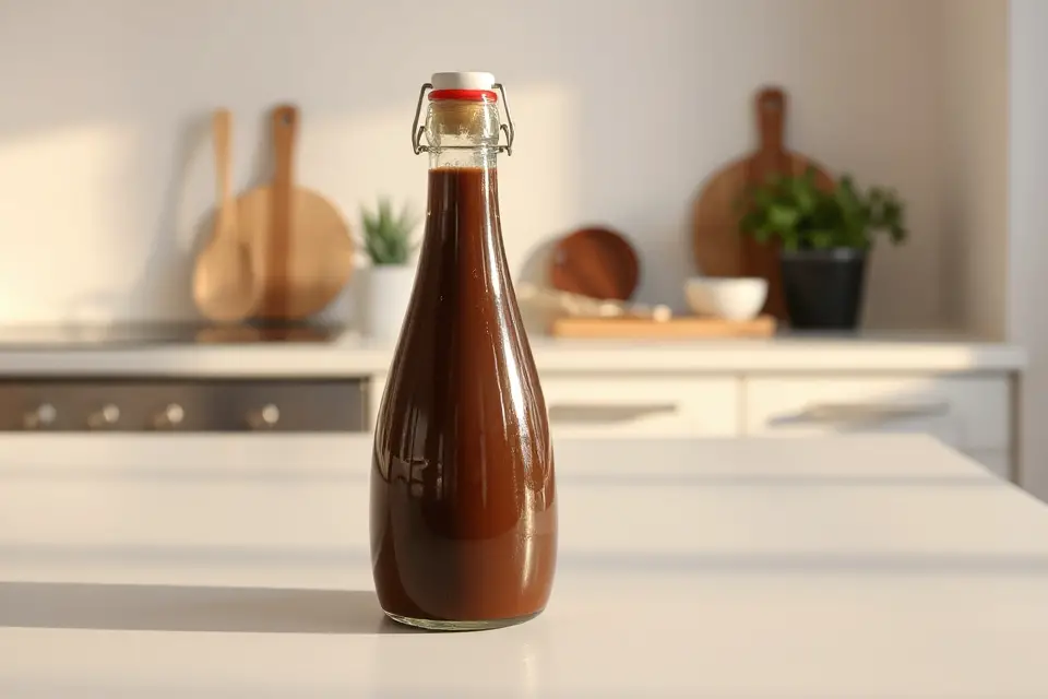 chocolate syrup minimalistic kitchen