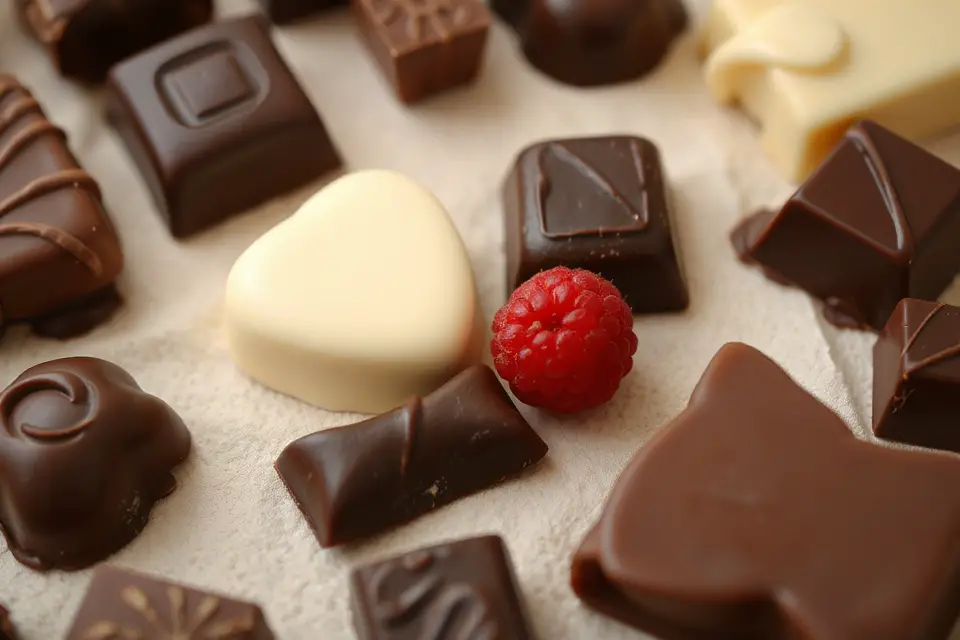 chocolate with red berry