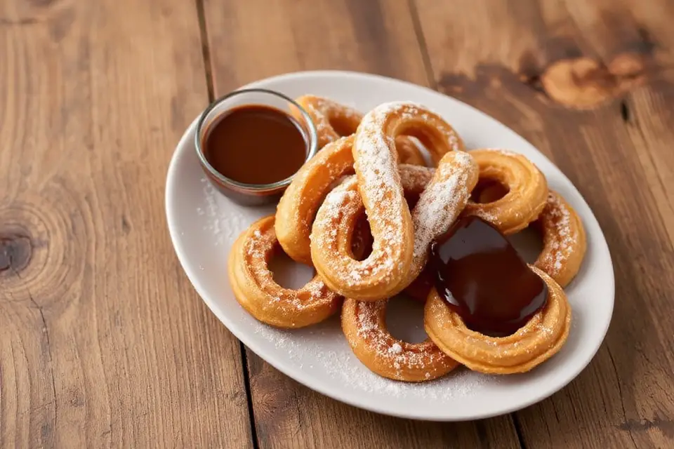 churro on wooden table