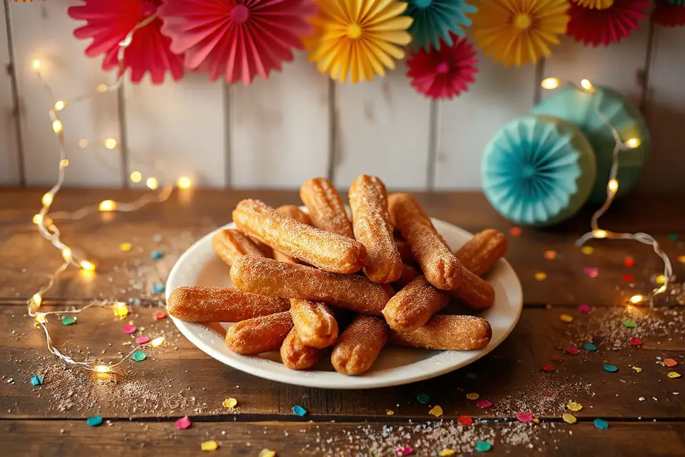 churro with festive decorations
