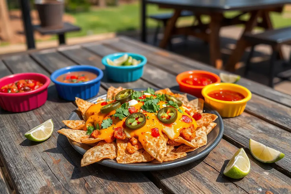 classic nachos picnic table