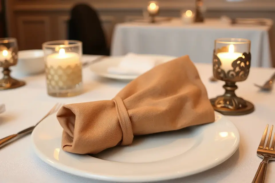 classic napkin fold candle