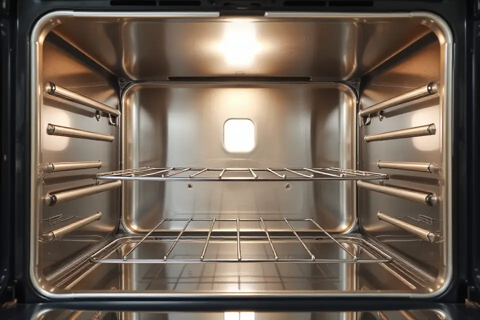 clean oven interior view