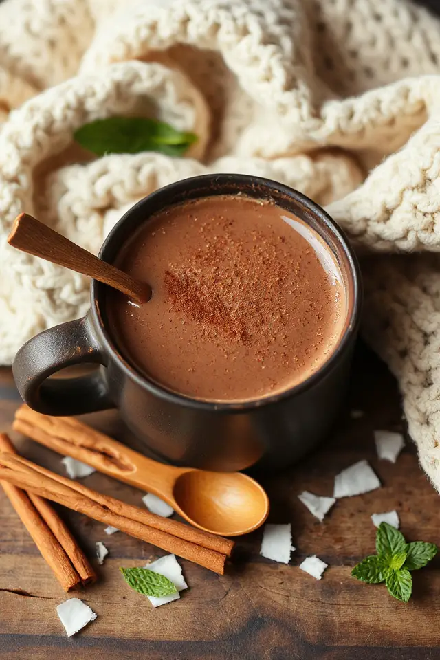 Coconut Cream Vegan Hot Chocolate Recipe