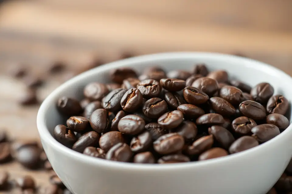 coffee beans minimalist bowl