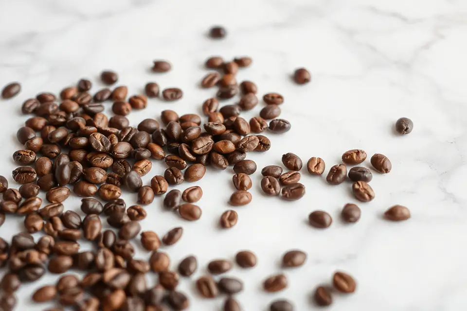 coffee beans on marble