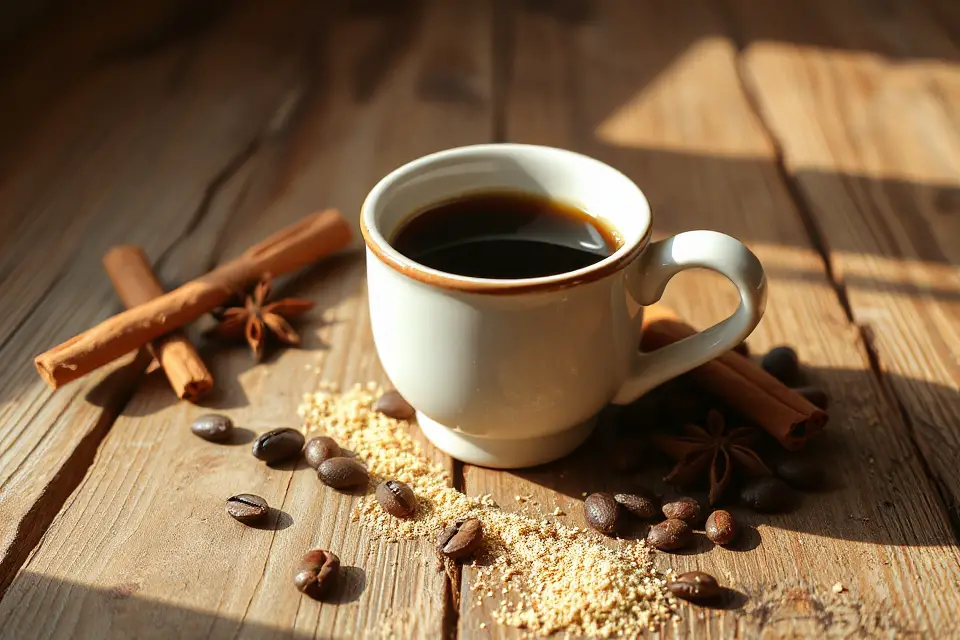 coffee cup with spices