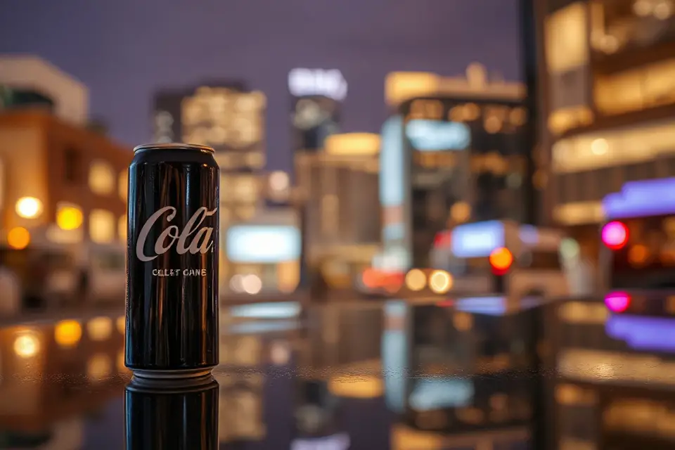 cola can city reflection