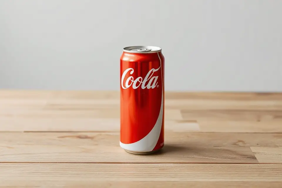 cola can on wood