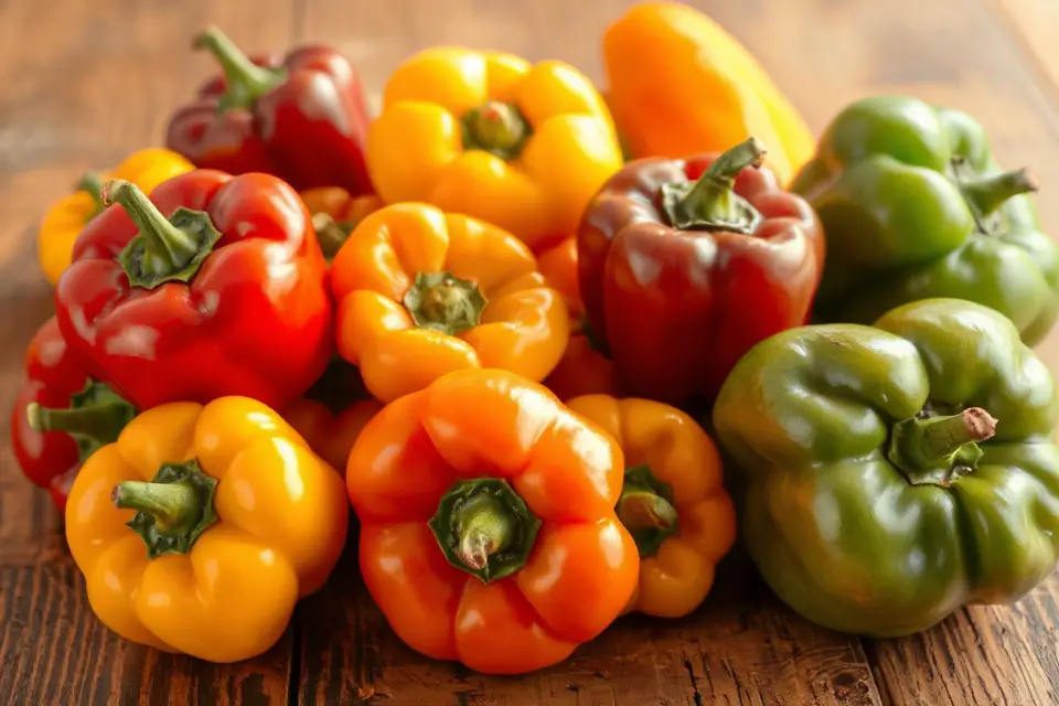 colorful bell peppers assortment