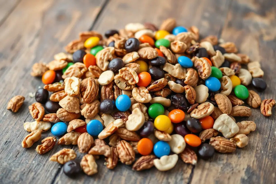colorful candy trail mix